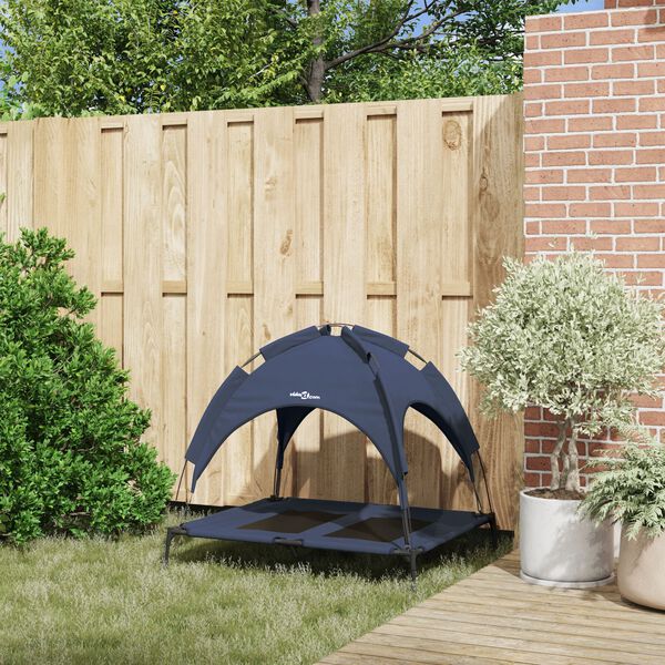 vidaXL Lit pour Chien Bleu marine 92 x 77 x 82,5 cm Acier