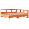 vidaXL Lit biblioth&egrave;que sans matelas cire marron 180x200 cm pin massif