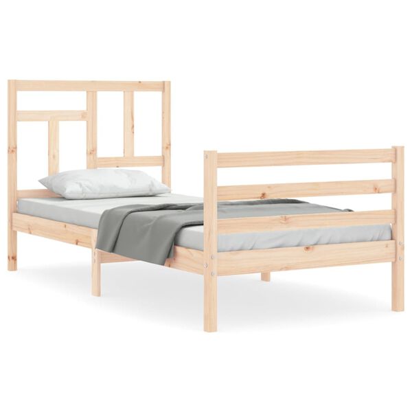 vidaXL Cadre de lit sans matelas 90x200 cm bois massif