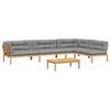 vidaXL Salon palette de jardin avec coussins 5pcs bois d'acacia massif