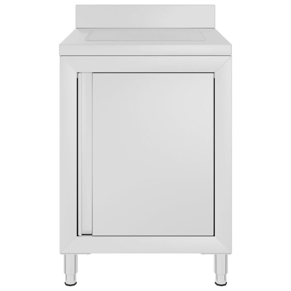 vidaXL Armoire de cuisine commerciale avec &eacute;gouttoir Acier inoxydable