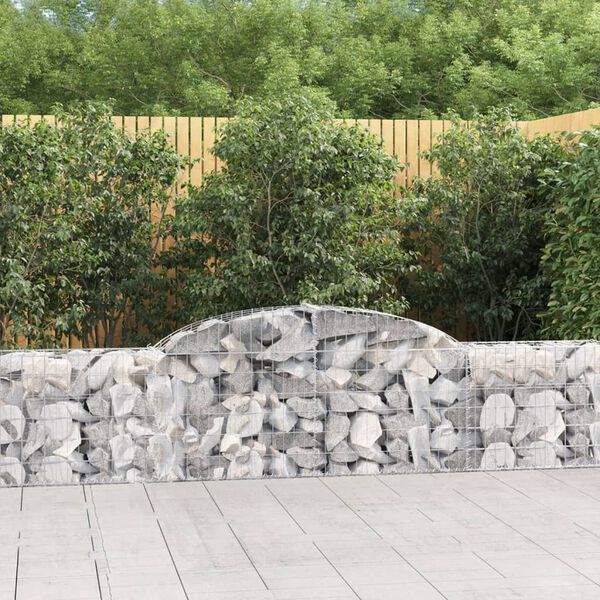 vidaXL Paniers &agrave; gabions arqu&eacute;s 6 pcs 300x30x60/80 cm Fer galvanis&eacute;