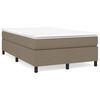 vidaXL Sommier &agrave; lattes de lit avec matelas Taupe 120x200 cm Tissu