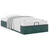 vidaXL Cadre de lit ottoman sans matelas vert foncé 90x190 cm velours