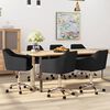 vidaXL Chaises pivotantes &agrave; manger lot de 6 Noir Tissu