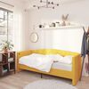 vidaXL Lit avec matelas et USB Jaune Velours 90x200 cm