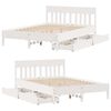 vidaXL Cadre de lit sans matelas blanc 140x200 cm bois de pin massif