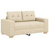 vidaXL | Canap&eacute; Loveseat | avec coussin Cr&egrave;me tissu