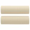 vidaXL Ensemble de canap&eacute;s 2 pcs avec coussins cr&egrave;me tissu