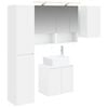 vidaXL Ensemble d'armoire de salle de bain 5 pcs Blanc