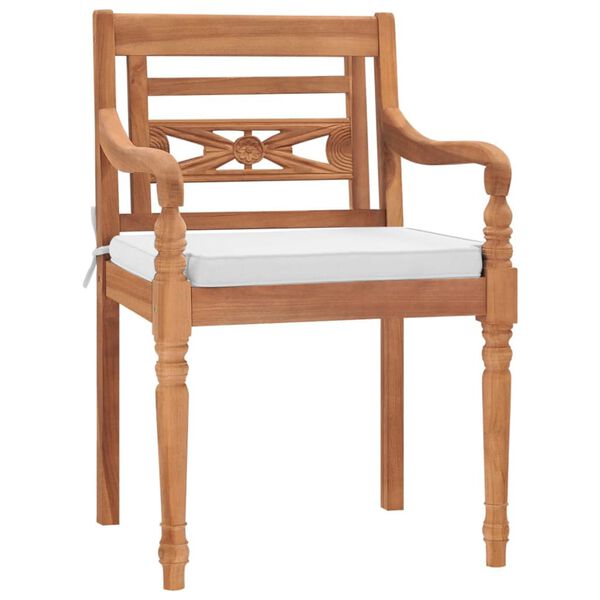 vidaXL Ensemble &agrave; manger de jardin coussins 7pcs Bois de teck solide