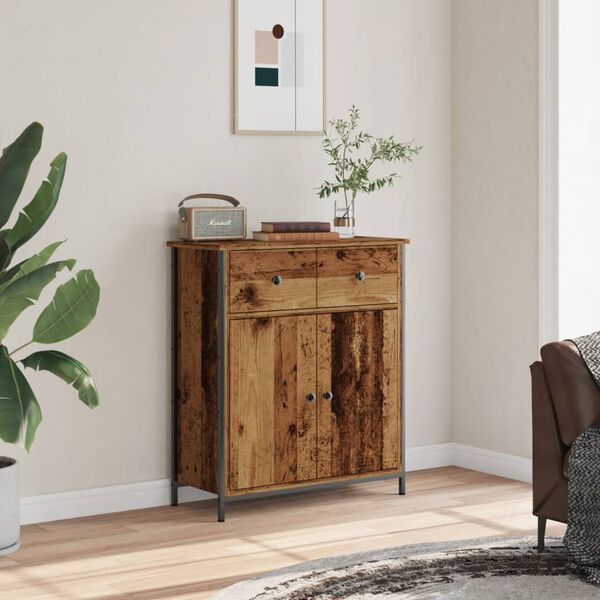 vidaXL Buffet vieux bois 70x30x80 cm bois d'ing&eacute;nierie