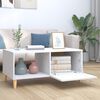 vidaXL Table basse blanc 89,5x50x40 cm bois d'ing&eacute;nierie