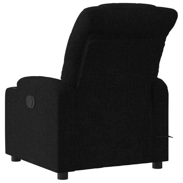 vidaXL Fauteuil inclinable de massage noir tissu