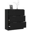 vidaXL Buffet noir 60x30x70 cm bois d'ing&eacute;nierie