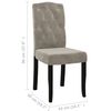 vidaXL Chaises &agrave; manger lot de 2 Gris clair Velours
