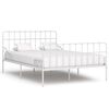 vidaXL Cadre de lit sans matelas avec sommier &agrave; lattes m&eacute;tal 120x200cm