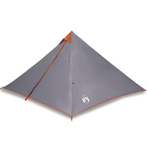 vidaXL Tente familiale tipi 7 personnes gris et orange imperm&eacute;able