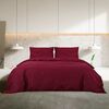 vidaXL Ensemble de housse de couette Bordeaux 140x200 cm Coton