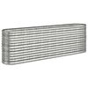 vidaXL Lit sur&eacute;lev&eacute; de jardin Acier galvanis&eacute; Argent&eacute;