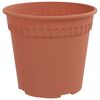 vidaXL Pot &agrave; fleurs rond 24 pcs Rouge brique &Oslash; 17 x 14 cm Plastique