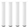 vidaXL Pieds de table console 4 pi&egrave;ces Blanc 72-74 cm Acier