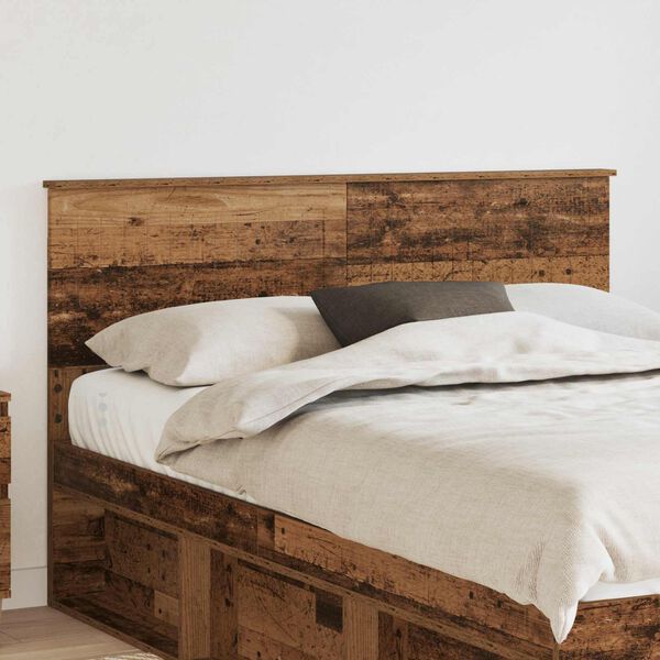 vidaXL T&ecirc;te de lit Bois Ancien 140 cm Bois d'ing&eacute;nierie