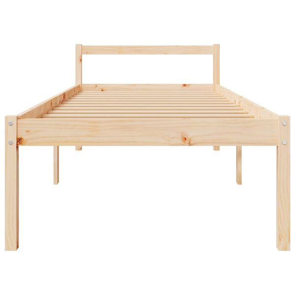 vidaXL Lit pour personne &acirc;g&eacute;e 90x200 cm bois massif de pin