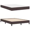 vidaXL Lit &agrave; ressorts avec matelas Marron fonc&eacute; 140 x 200 cm tissu