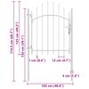 vidaXL Portail de jardin Woerden acier 1x1,25 m blanc