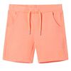 Short pour enfants avec cordon de serrage orange n&eacute;on 140