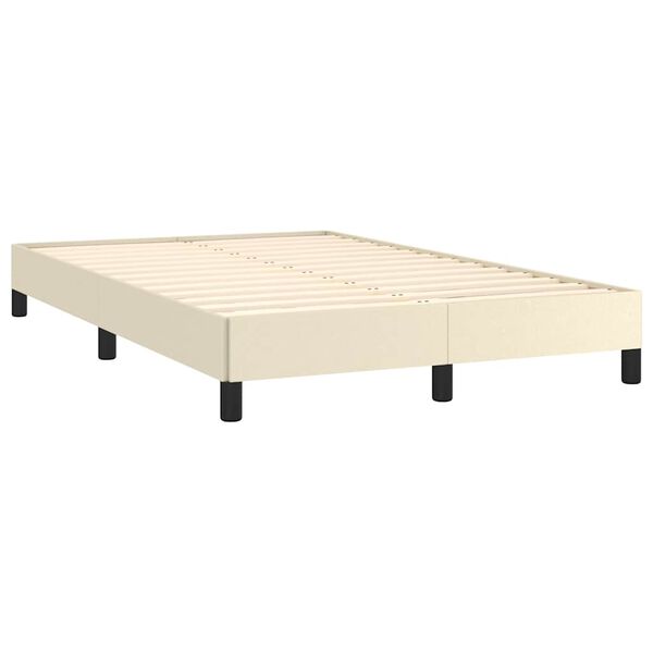 vidaXL Cadre de lit sans matelas cr&egrave;me 120x190 cm similicuir