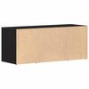 vidaXL Meuble TV Ch&ecirc;ne noir 100 x 35 x 40 cm Bois d'ing&eacute;nierie