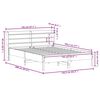 vidaXL Cadre de lit sans matelas 135x190 cm bois de pin massif