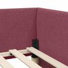 vidaXL Cadre de lit d'angle avec matelas avec matelas 2 pcs Gris tissu
