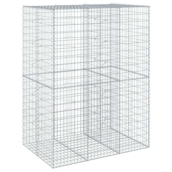 vidaXL Panier gabion avec couvercle 150x100x200 cm fer galvanis&eacute;