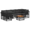 vidaXL Ensemble de canap&eacute;s d'ext&eacute;rieur 8 pc Noir et Gris fonc&eacute;