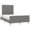 vidaXL Cadre de lit sans matelas gris fonc&eacute; 120x190 cm tissu