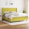 vidaXL Sommier &agrave; lattes de lit avec matelas Vert 180x200 cm Tissu