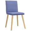 vidaXL Chaises &agrave; manger lot de 2 bleu jean tissu
