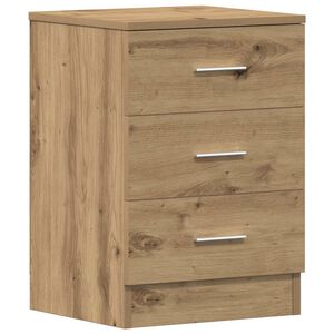 vidaXL Table de chevet ch&ecirc;ne artisanal 38x35x55 cm bois d&rsquo;ing&eacute;nierie