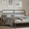 vidaXL T&ecirc;te de lit de remplacement m&eacute;tal noir 180 cm