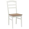 vidaXL Chaise de salle &agrave; manger 2 pcs Blanc et Naturel