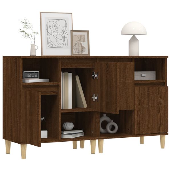 vidaXL Buffets 2 pcs ch&ecirc;ne marron 60x35x70 cm bois d'ing&eacute;nierie