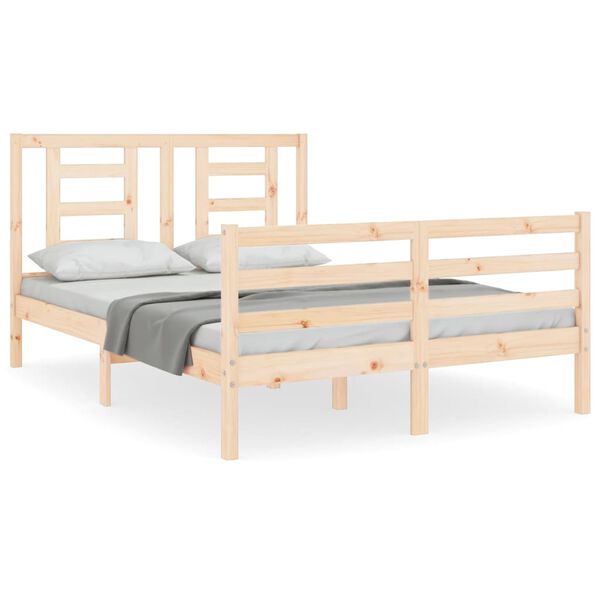 vidaXL Cadre de lit sans matelas 120x200 cm bois massif