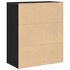 vidaXL Biblioth&egrave;que noir 60x30x71,5 cm bois d'ing&eacute;nierie