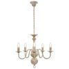 vidaXL Lustre Blanc antique 5 ampoules E14