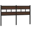 vidaXL T&ecirc;te de lit de remplacement ch&ecirc;ne marron 160 cm acier et bois d'ing&eacute;nierie