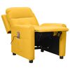 vidaXL Fauteuil de massage Jaune Tissu