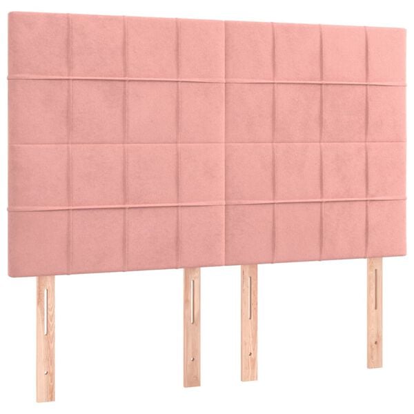 vidaXL T&ecirc;te de lit Rose 144x5x118/128 cm Velours